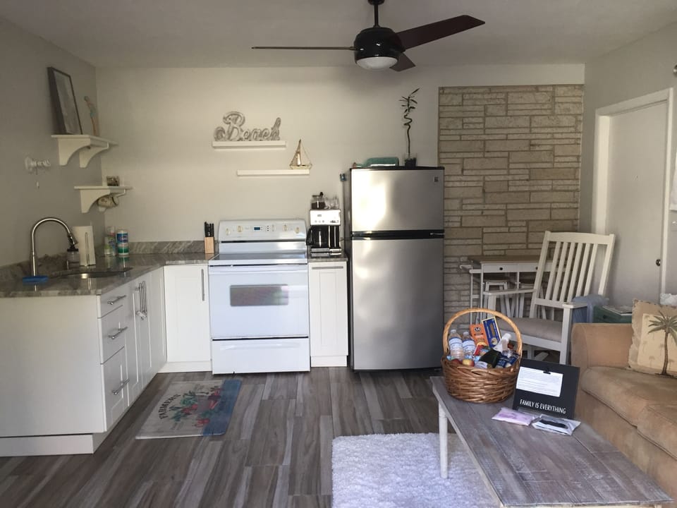 Kitchen and living area