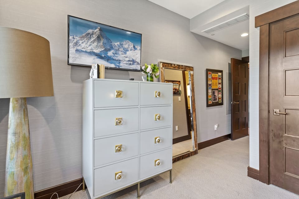Furniture, Lamp, Indoors, Painting, Cabinet
