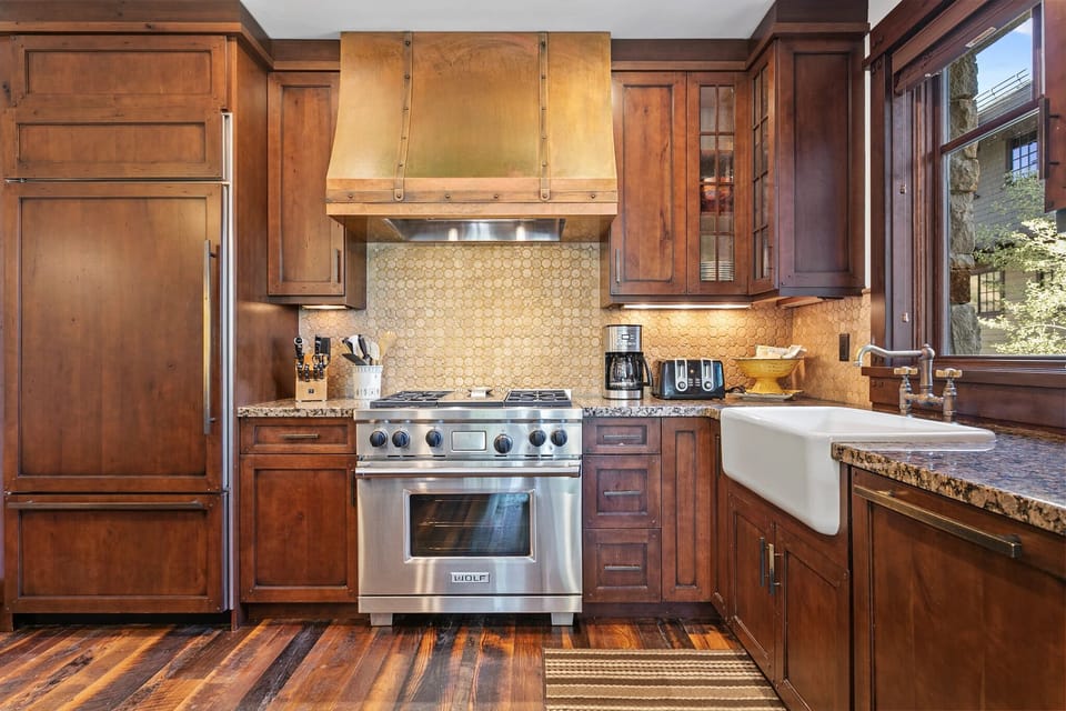 Indoors, Hardwood, Kitchen, Sink, Flooring