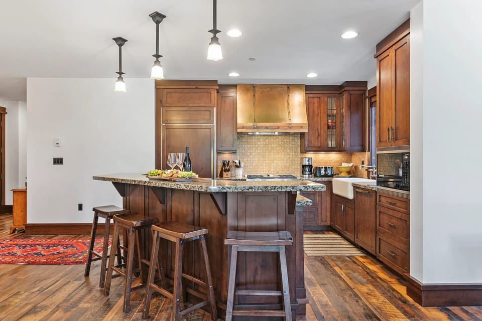 Indoors, Kitchen, Hardwood, Kitchen Island, Floor