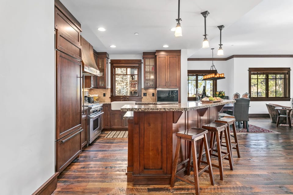 Indoors, Hardwood, Floor, Kitchen, Stained Wood