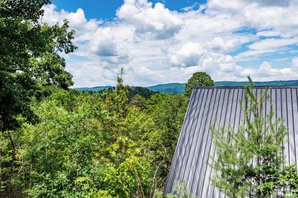 Summer mountain views from back deck