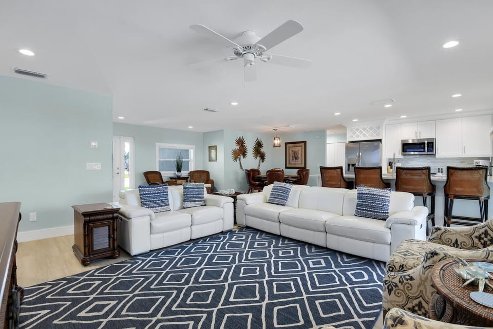 Living room, kitchen, dining room.  Great open concept.