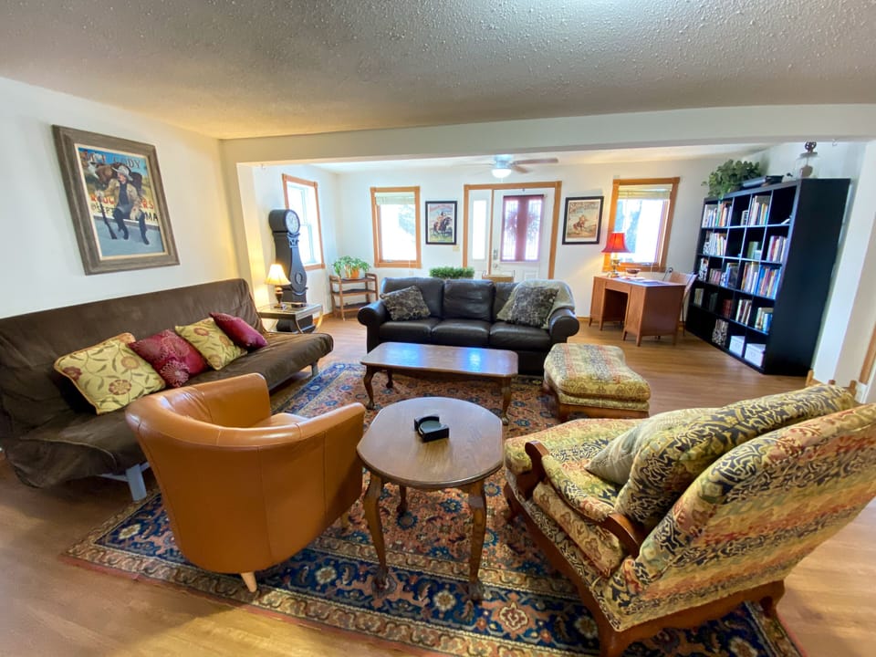 The living room as seen from the kitchen