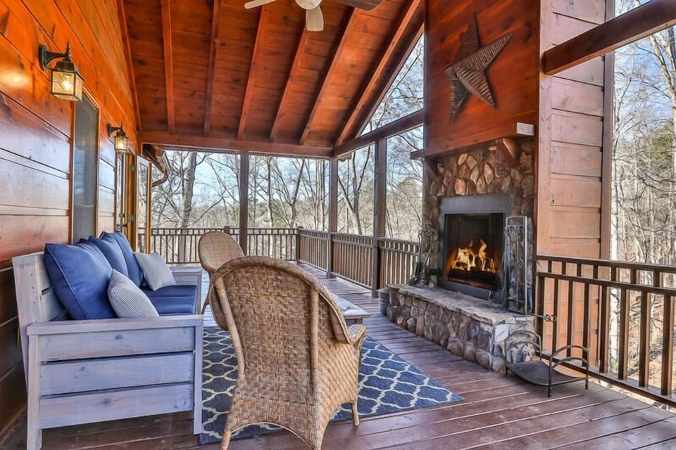 Smores please!  Relax and enjoy a night by the outdoor fireplace.