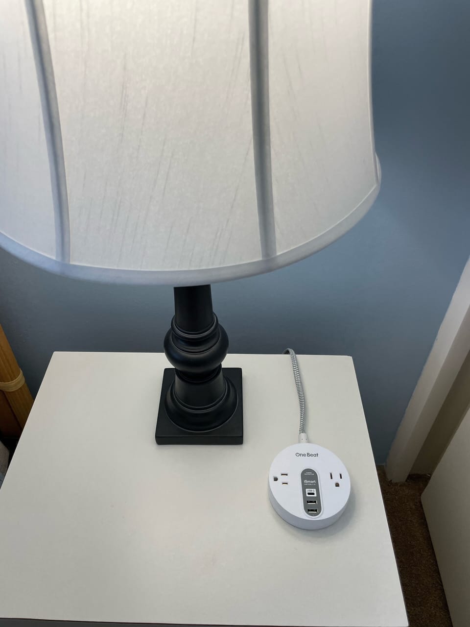 Power ports for charging devices in bedroom