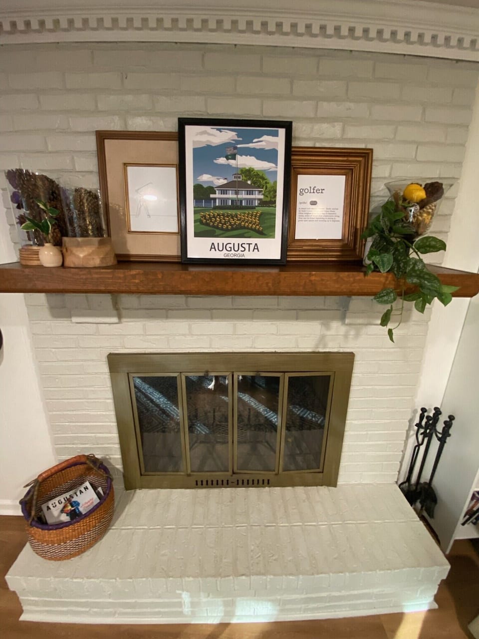 Wood-burning fireplace