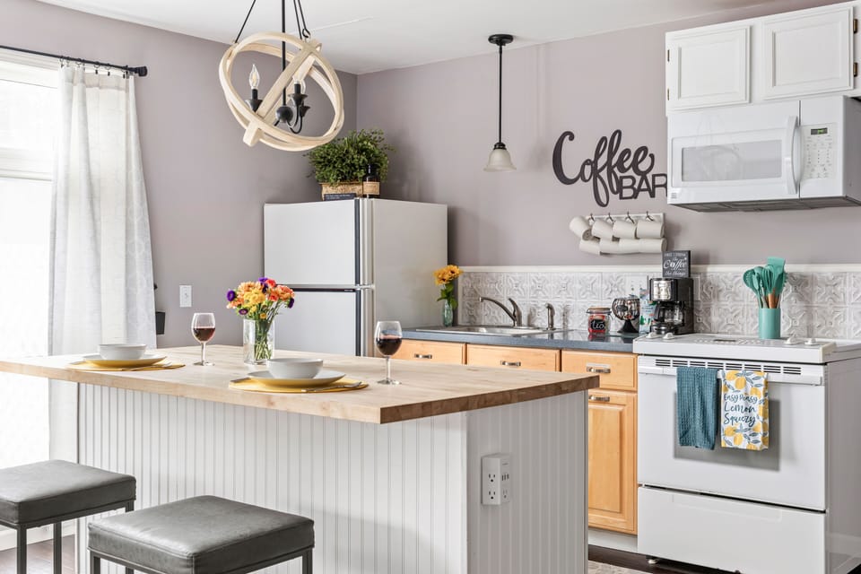 2nd fully stocked and equipped kitchen located in the attached apartment