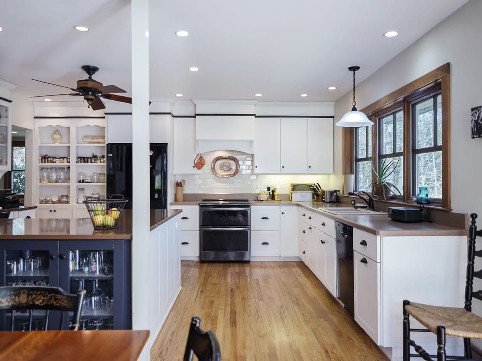 Large, fully stocked kitchen for family and friends to create meals and memories