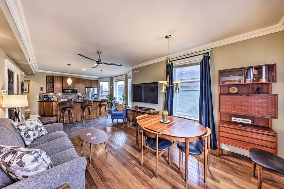 Living Room & Dining Area | Dishware & Flatware Provided