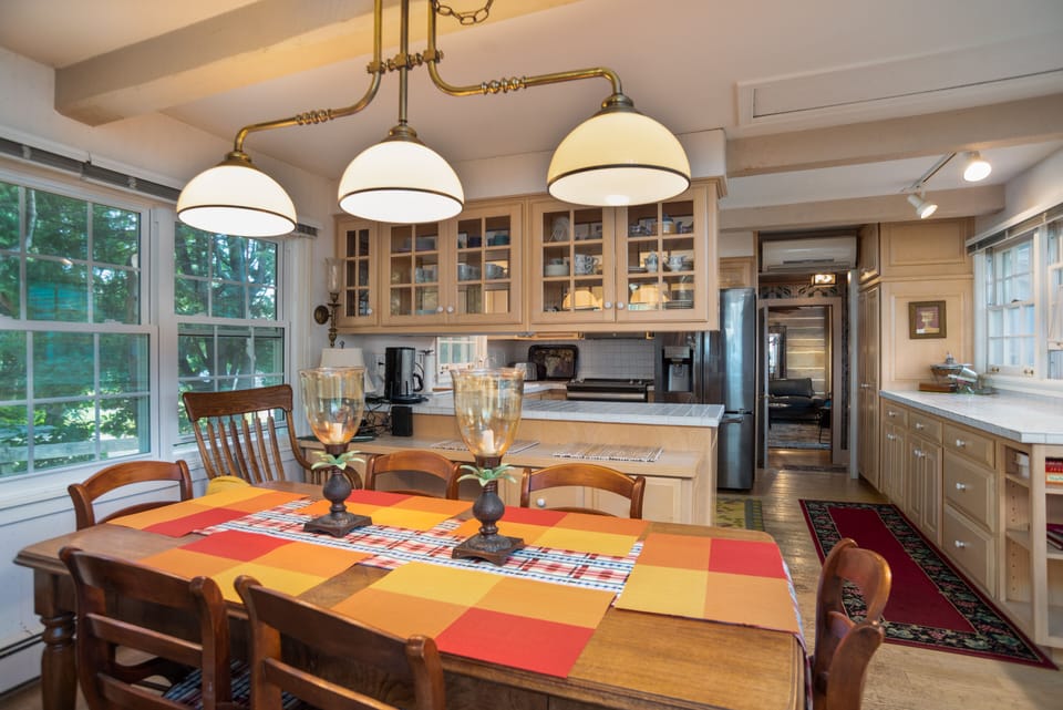 Dining Room with view into the kitchen