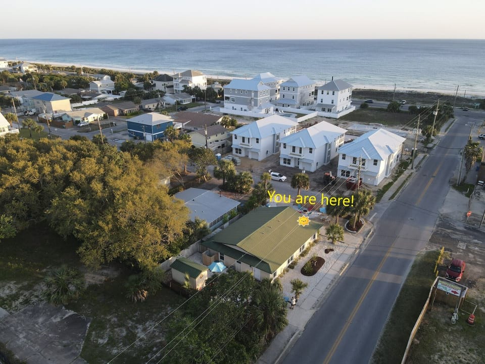 Short walk to the beach. One block to private gated beach access.