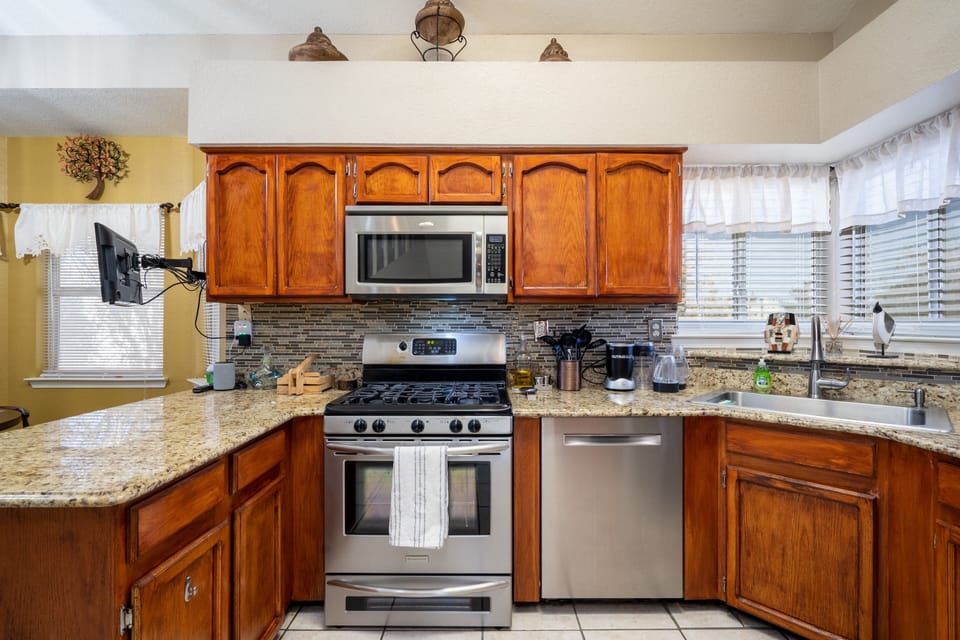 Kitchen View with island