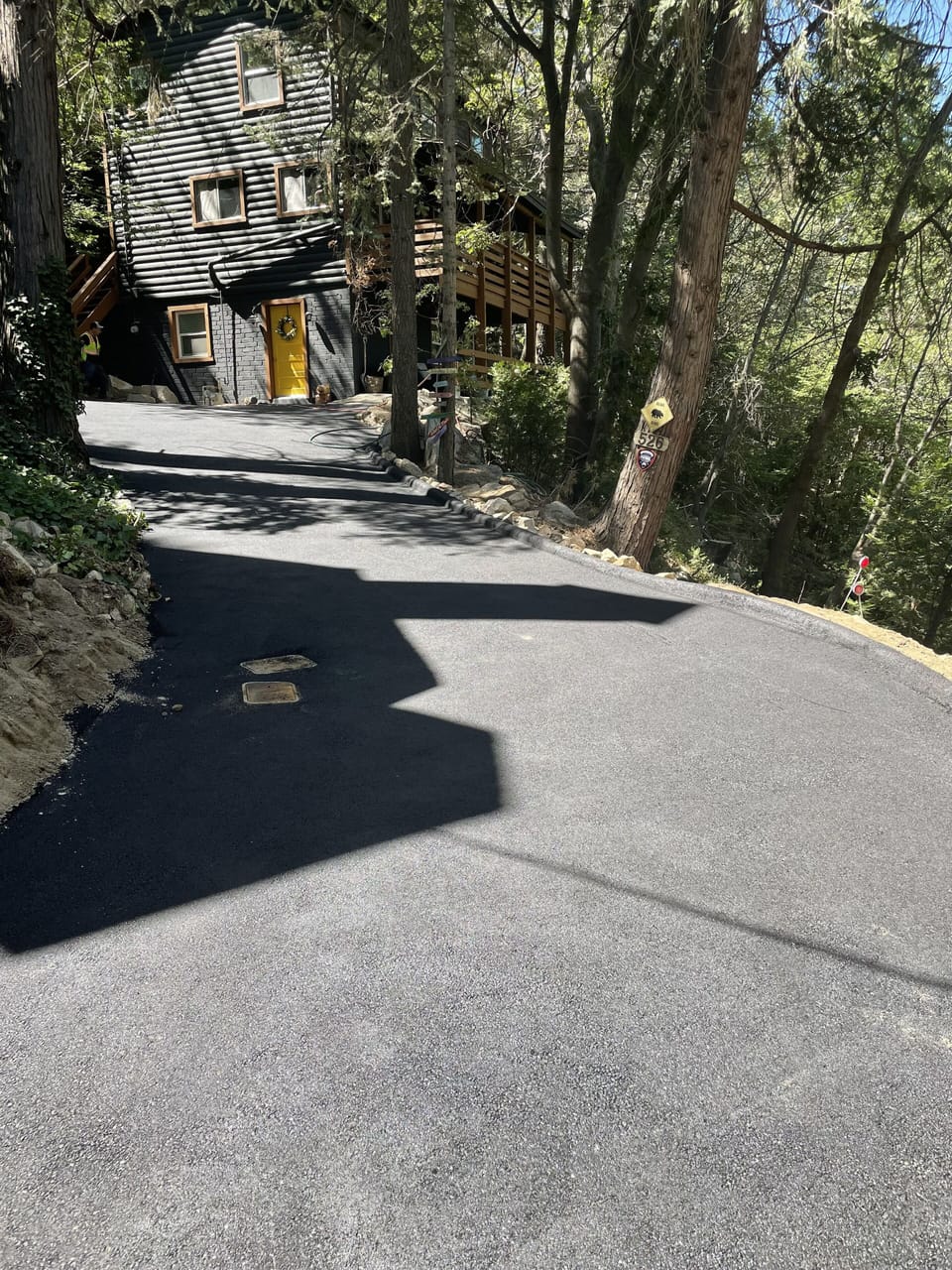 Newly paved driveway for 3 cars