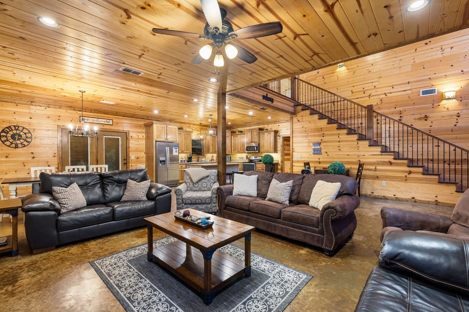 Massive open concept living room to sit and relax.