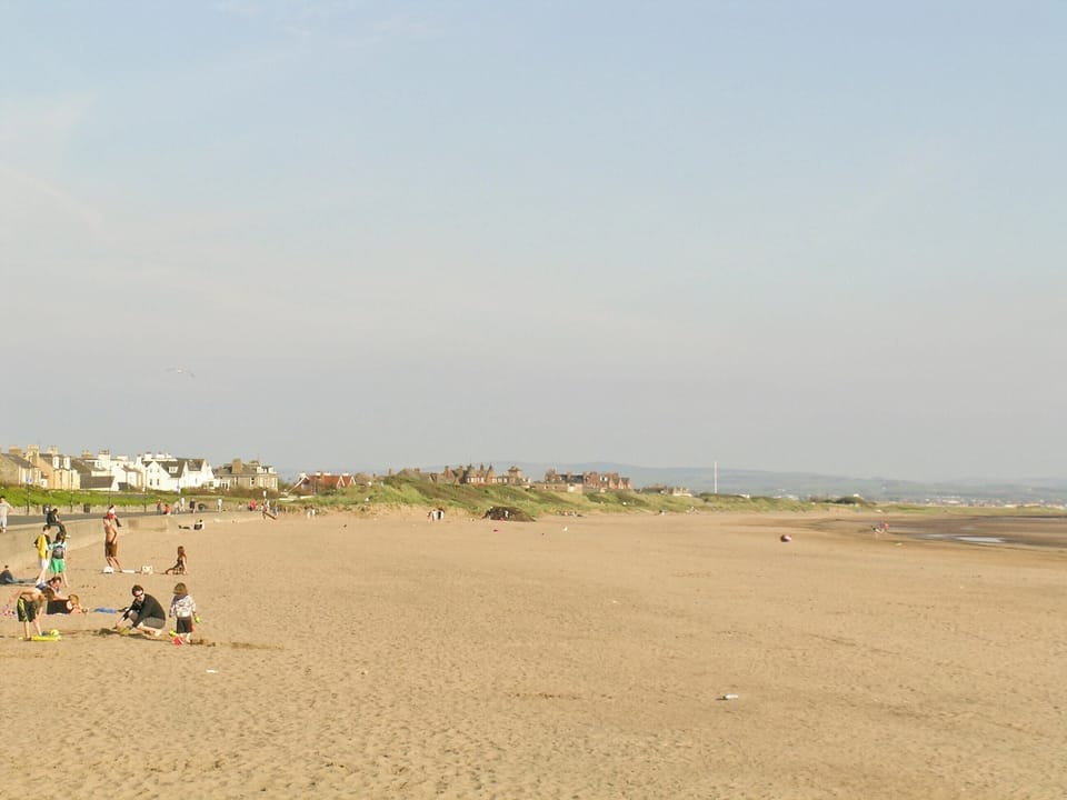 Wide sandy beach at Troon