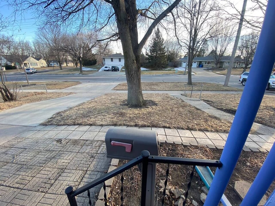 Just a couple of steps up to get you into the house.