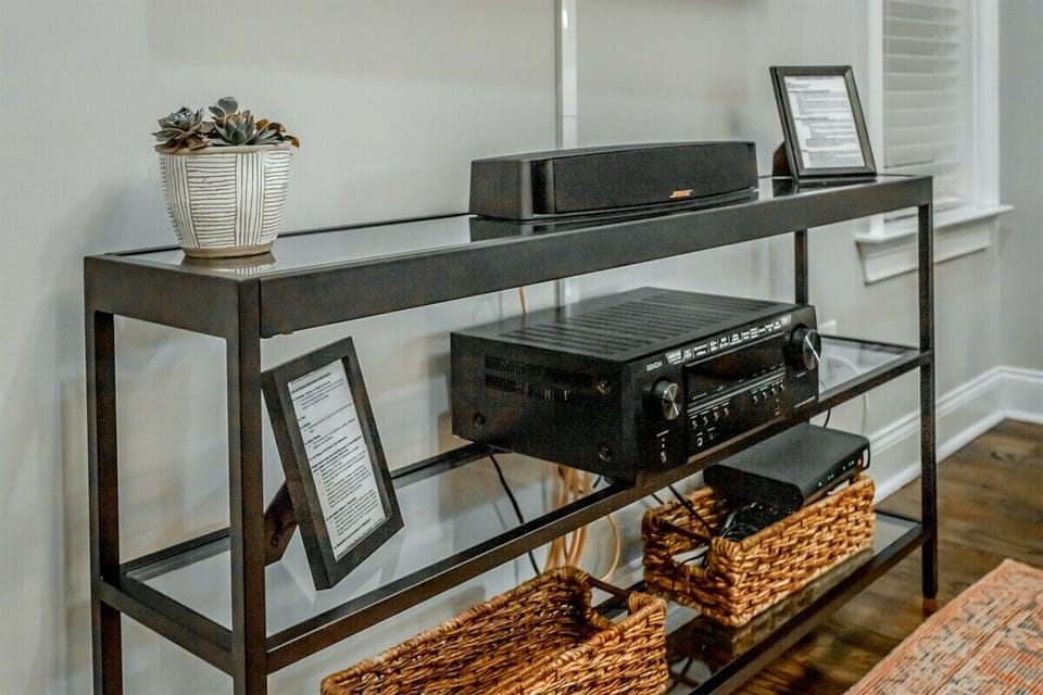 TV console and surround sound