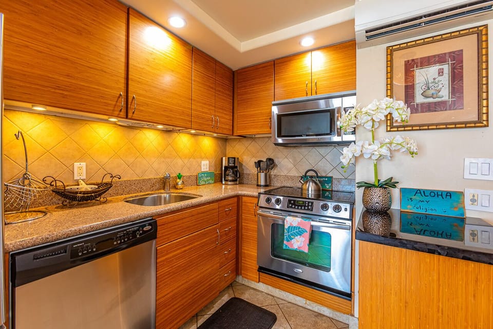 Top of the line appliances in the kitchen