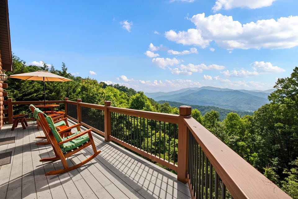 Upper deck -perfect for morning coffee or an evening cocktail