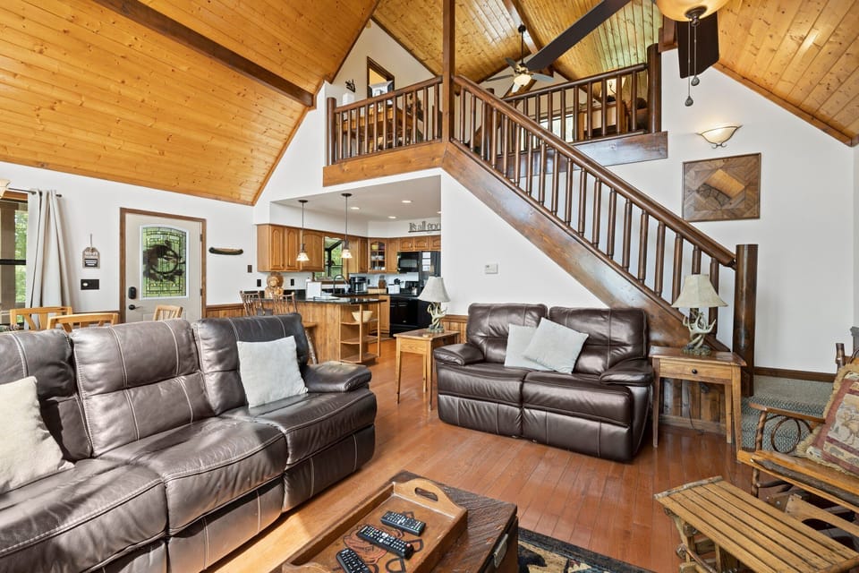 Go upstairs to the game loft!