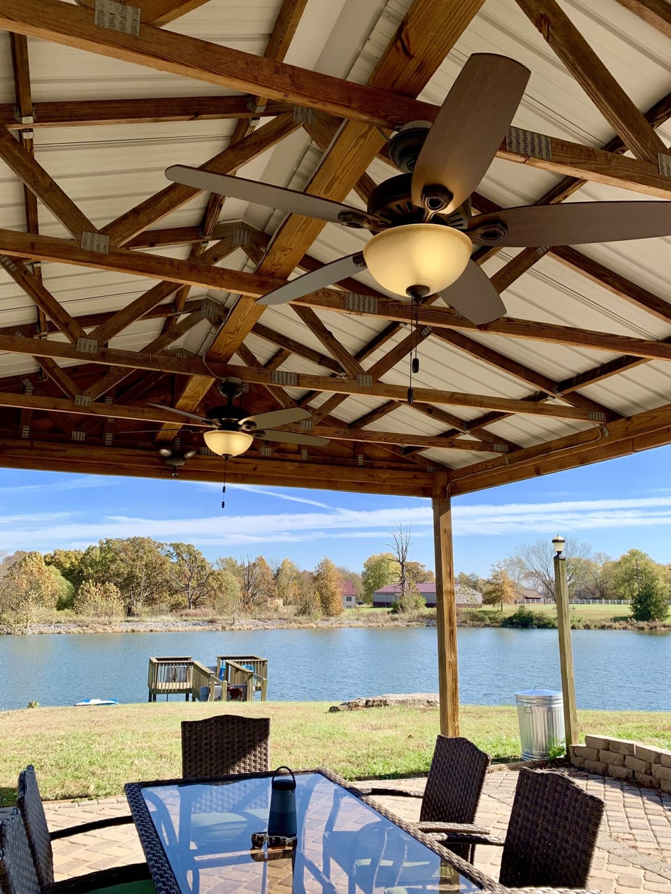 Enjoy the covered pavilion. 