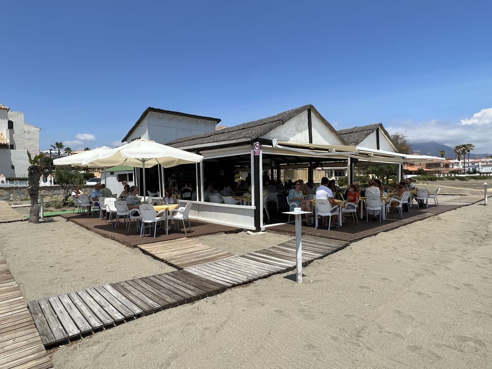 Beach front restaurant 1min walk away 