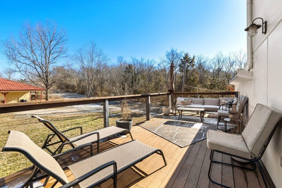 On the top floor, we invite you to relax on our porch!