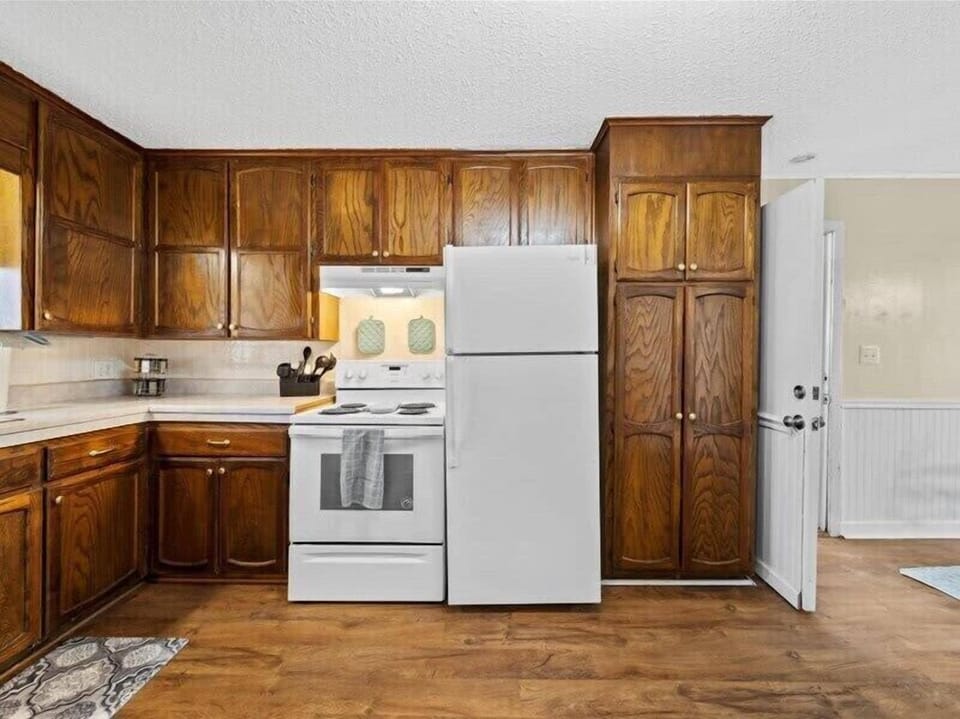 A beautiful large kitchen is a space where you can cook, eat, and enjoy with your family and friends.