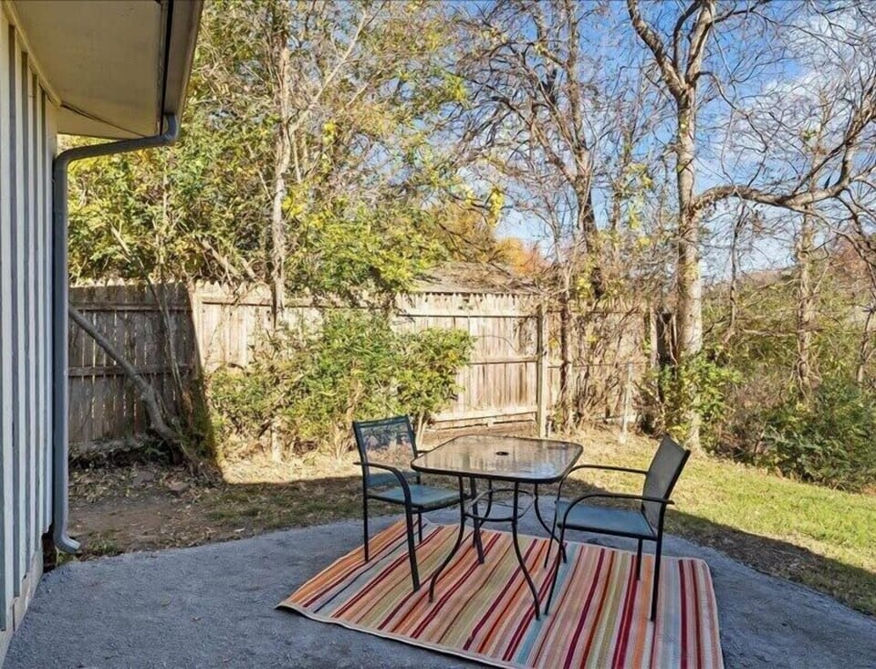 A beautiful greenery and seating space is a great way to enjoy the outdoors and relax in comfort and style.