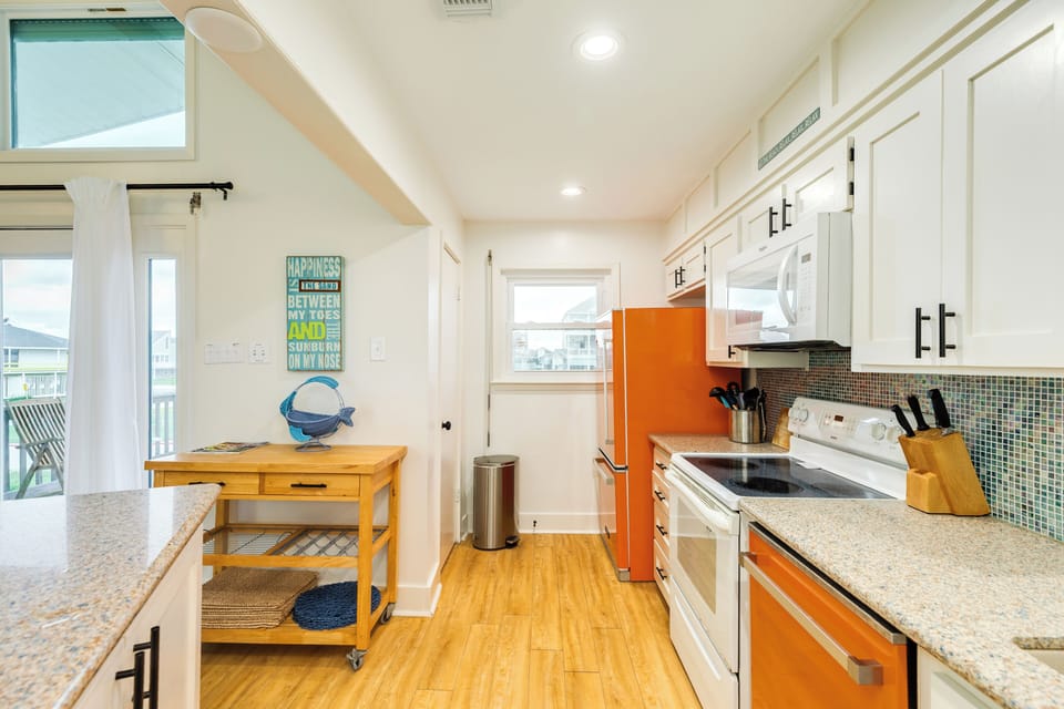 Prepare homecooked meals in the fully equipped kitchen