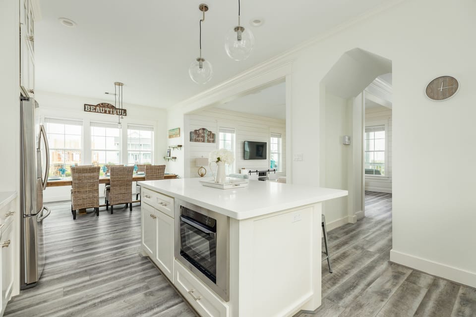 Prepare homecooked meals on the large kitchen island