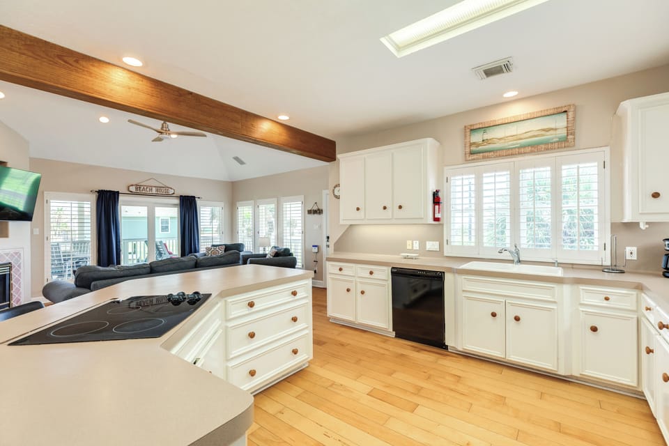 Prepare homecooked meals in the fully equipped kitchen