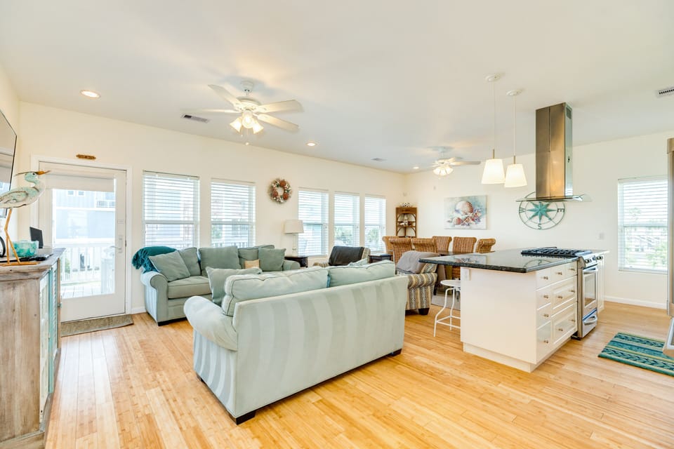 Open living area makes spending time together easy