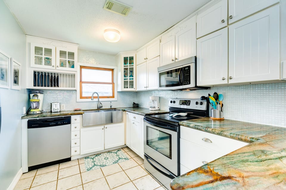 Prepare homecooked meals in the fully equipped kitchen