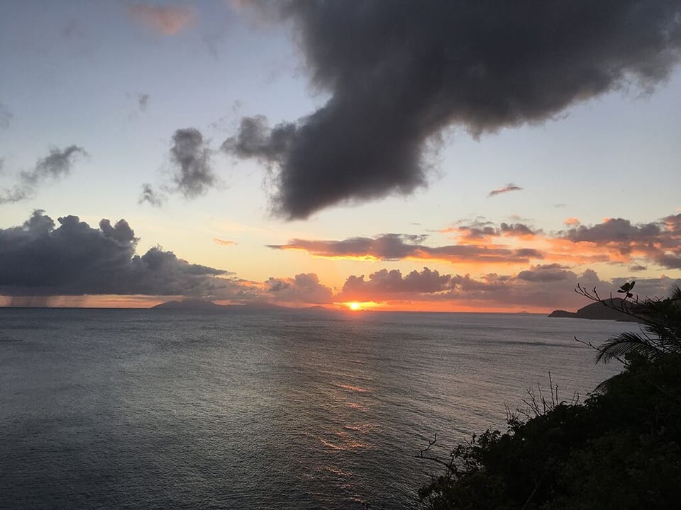 Sunset. 