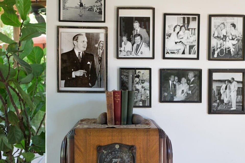 The estate evokes the essence of old Hollywood history. 