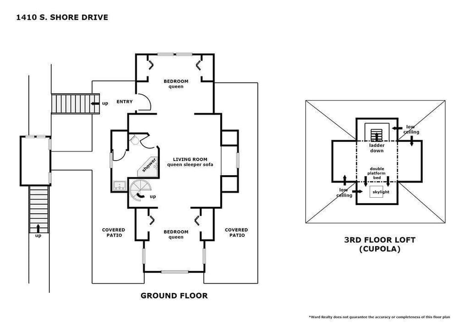 Tower Four Floor Plan - Ground & Top Floors