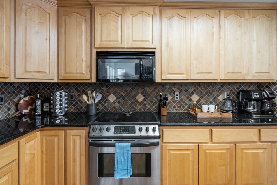 Fully stocked kitchen