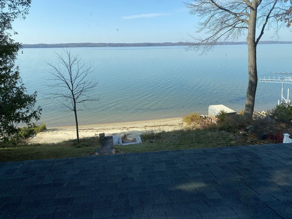 View from upstairs bedroom (taken in late autumn).