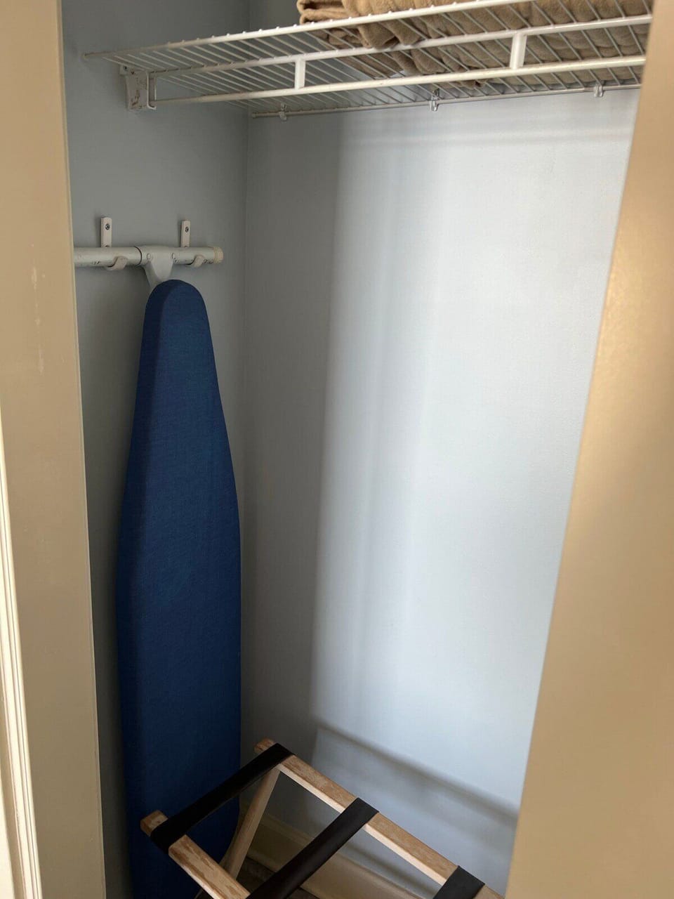 Iron Board and Iron in Closet