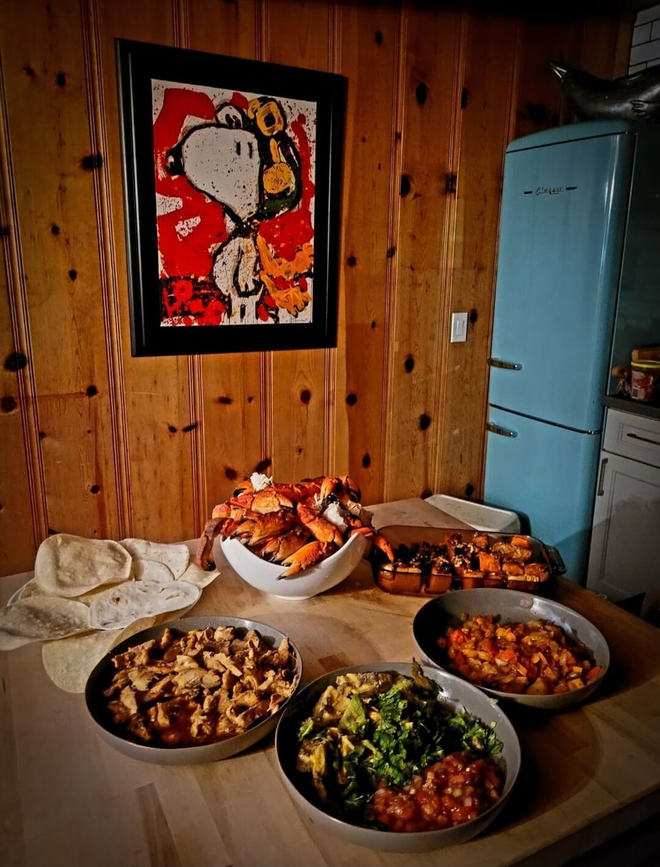 All caught and cooked right here.