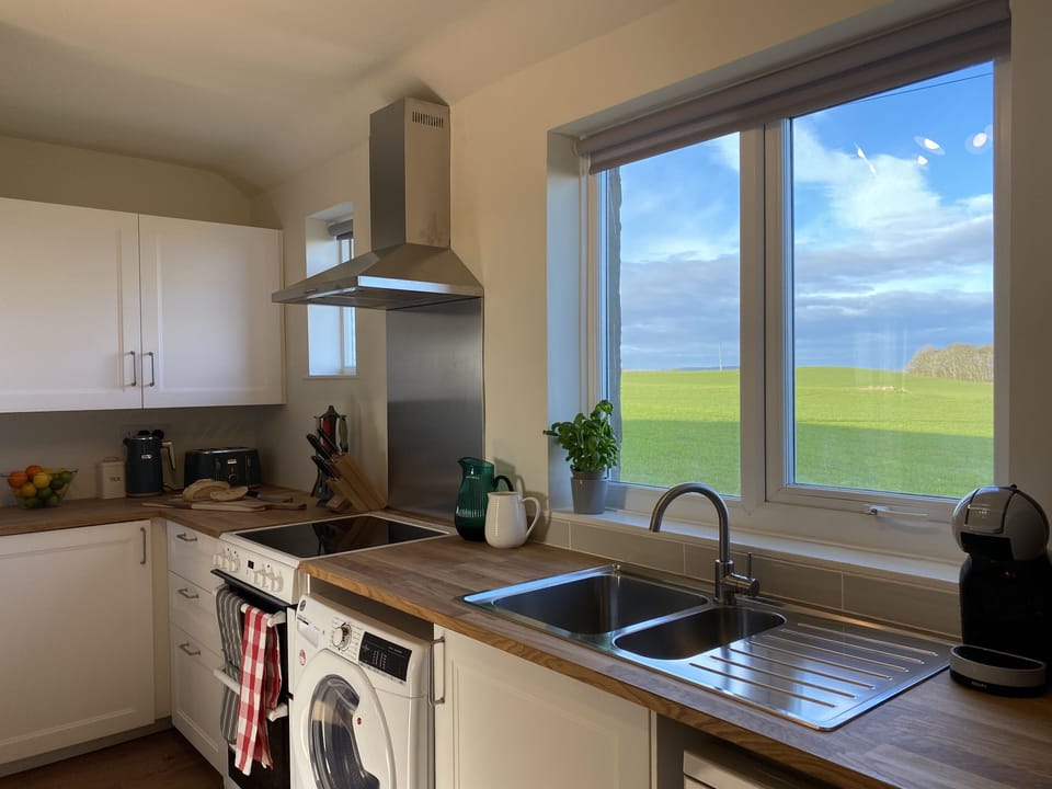 Kitchen (brand new, with nice countryside & sea views)