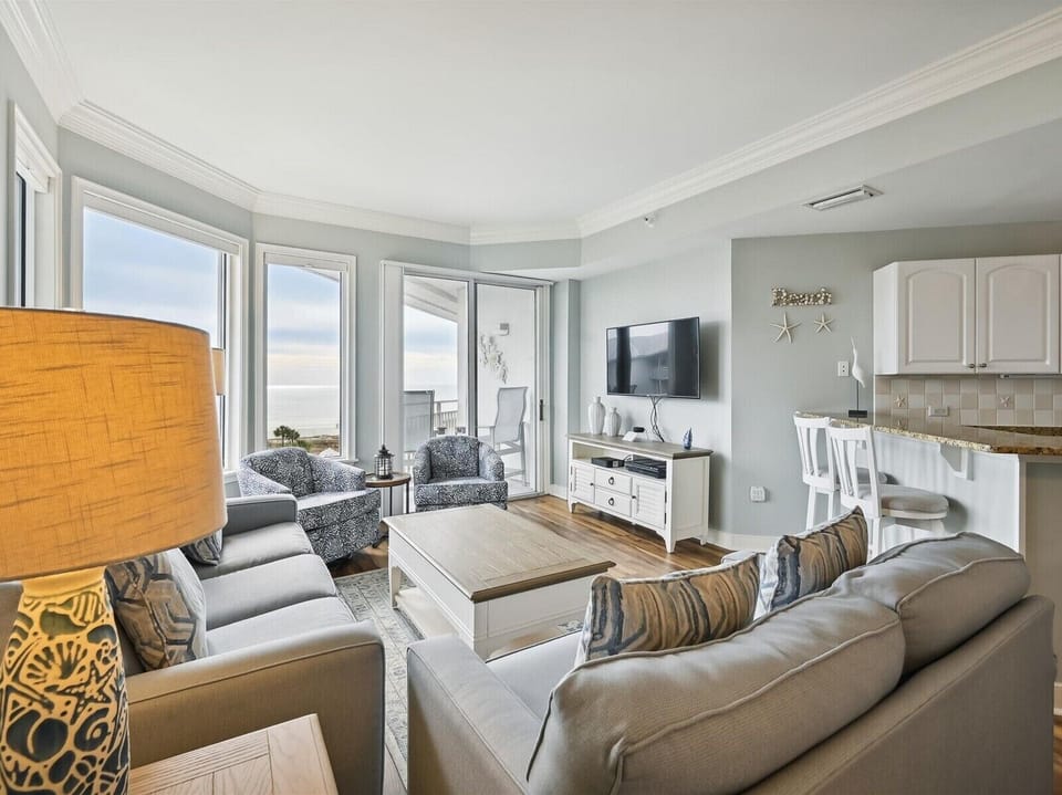 Living Room with 50" SMART TV at 1505 SeaCrest