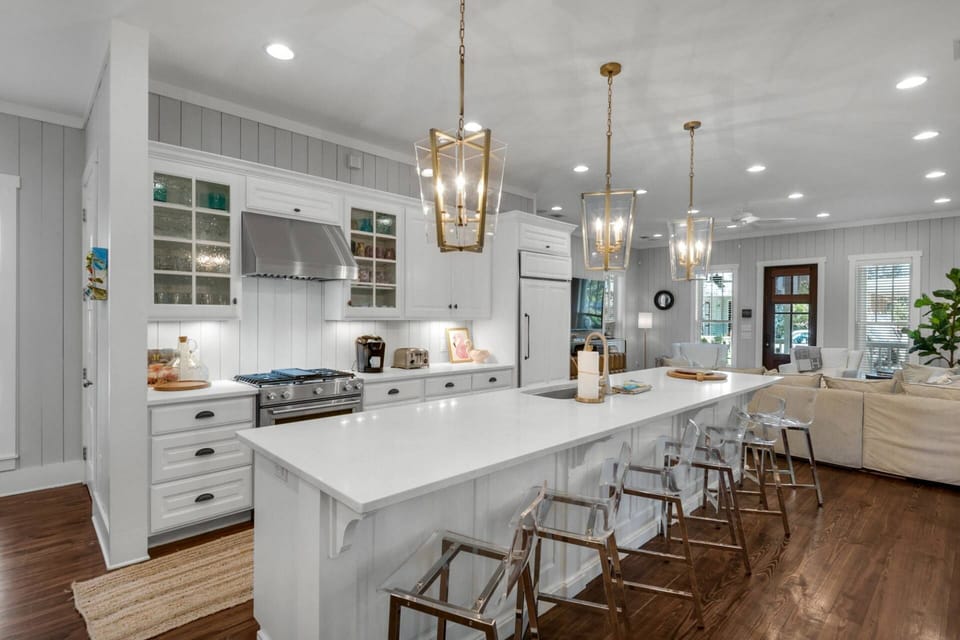 Well appointed gourmet kitchen with expansive island