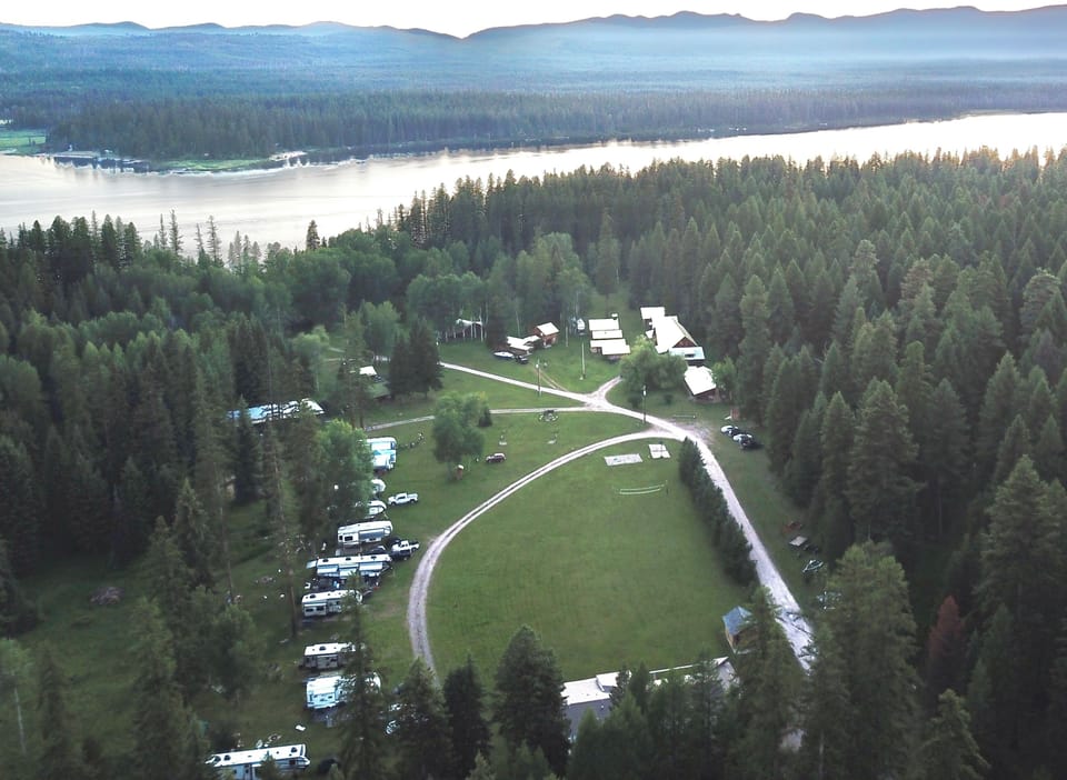 Arial view of property