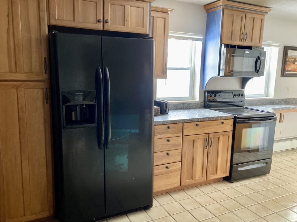 Fridge and more pantry space.