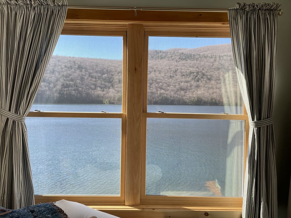 Main Bedroom, known as the Summer Room, Best View of Lake Willoughby!