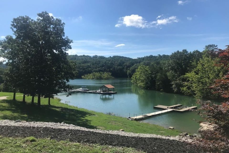 Sunny summer day view from front yard.