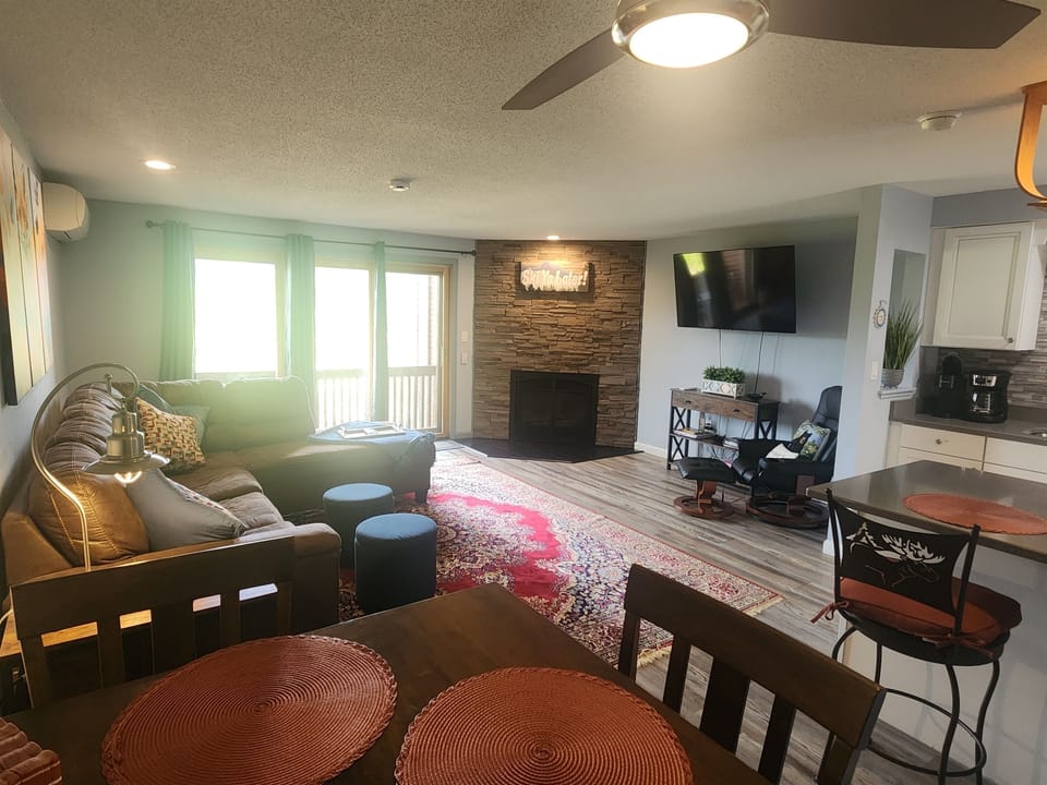 Living Room with Fire Place
